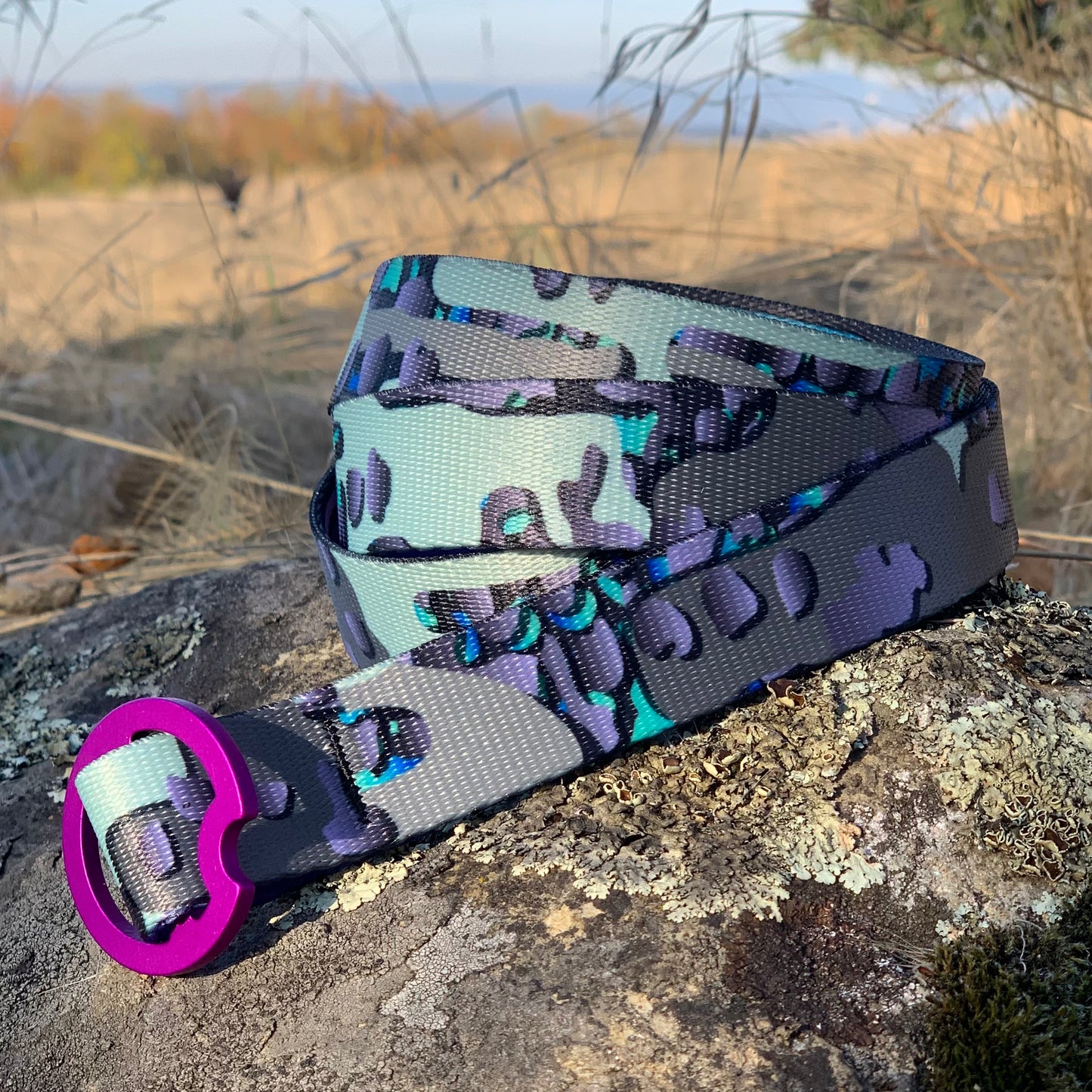 3D TEAL CAMO NARROW WOMEN'S BELT