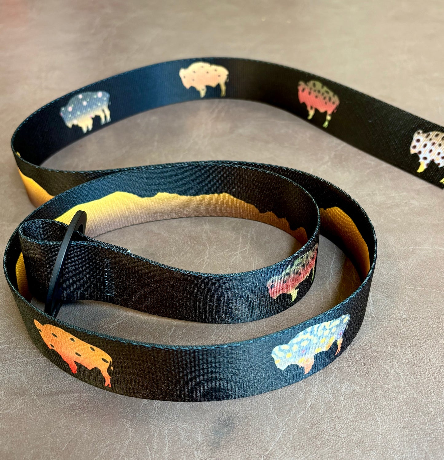 BISON FISH PLATE BELT - REVERSIBLE