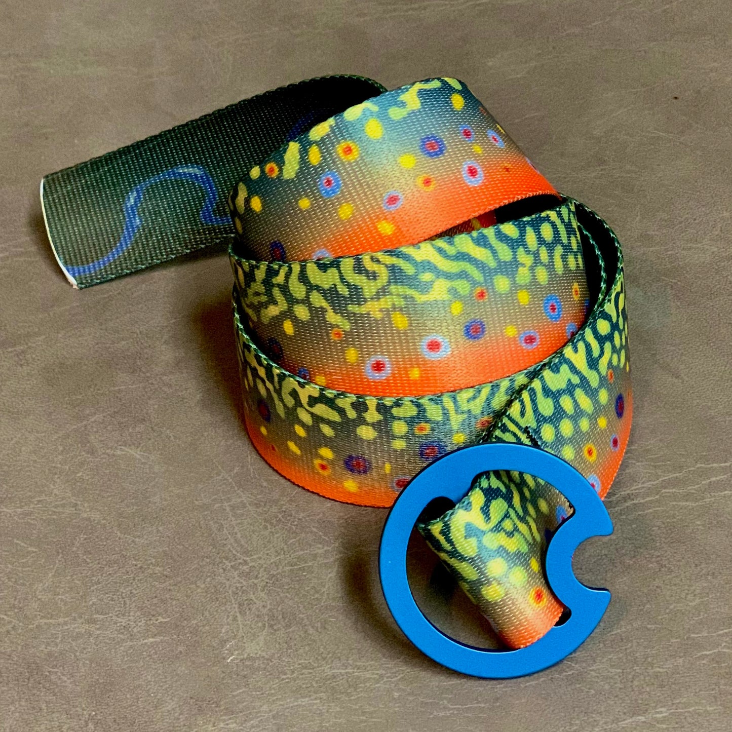 BROOK TROUT BELT - REVERSIBLE (BLUE BUCKLE)