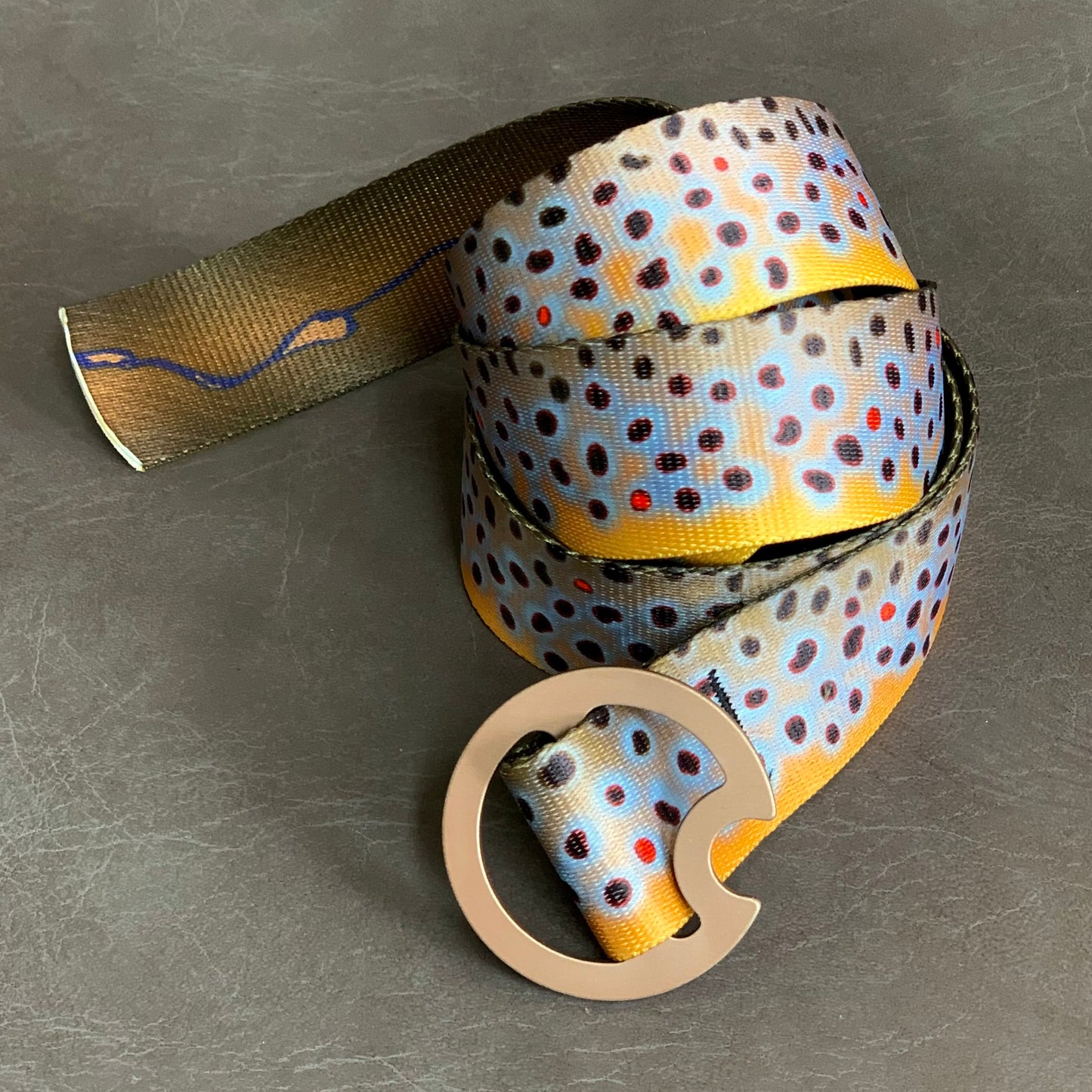 BROWN TROUT BELT - REVERSIBLE (BROWN BUCKLE)