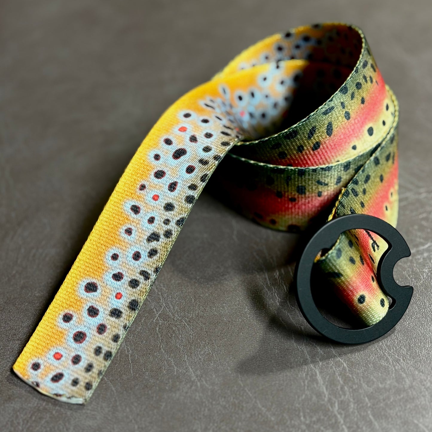 LIMITED EDITION RAINBOW/BROWN TROUT BELT - REVERSIBLE