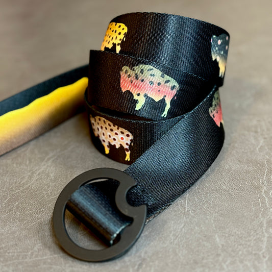 BISON FISH PLATE BELT - REVERSIBLE