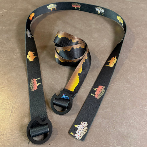 BISON FISH PLATE BELT - REVERSIBLE