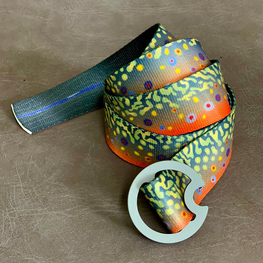 BROOK TROUT BELT - REVERSIBLE (GRAY BUCKLE)