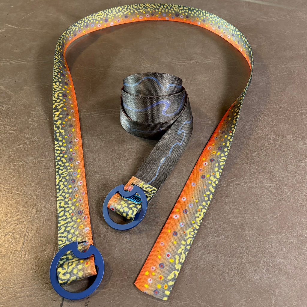 BROOK TROUT BELT - REVERSIBLE (BLUE BUCKLE)