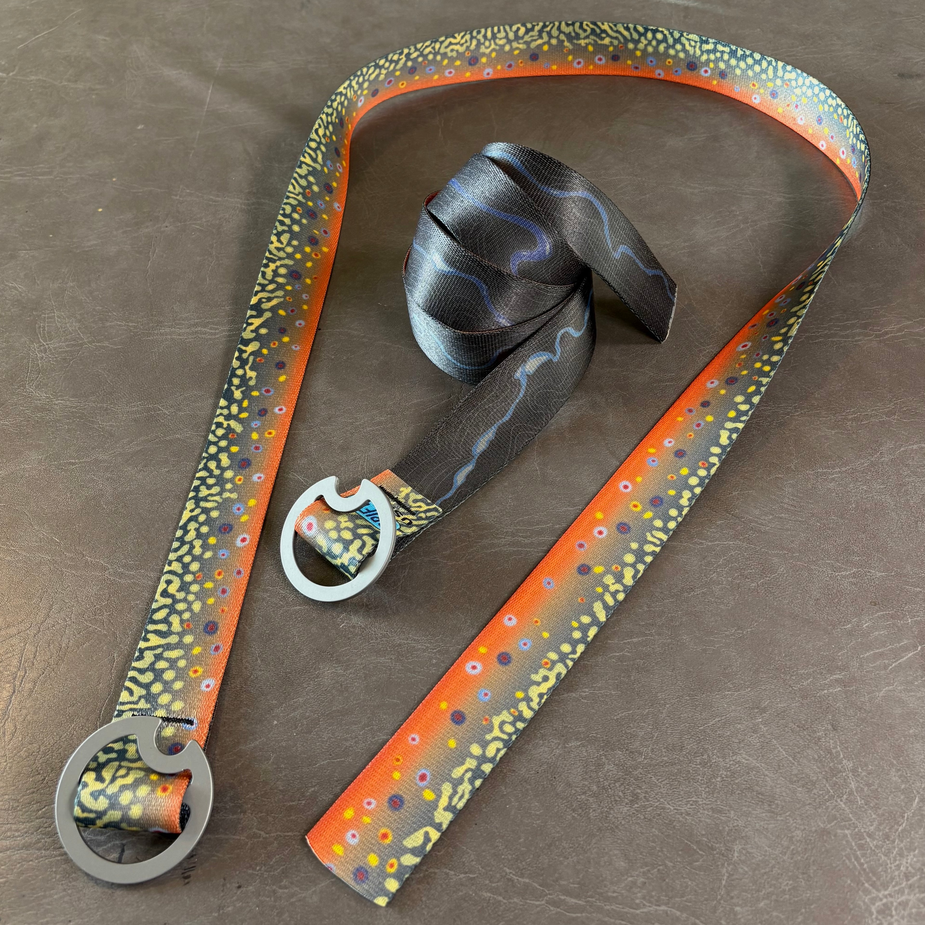 BROOK TROUT BELT - REVERSIBLE (GRAY BUCKLE) l