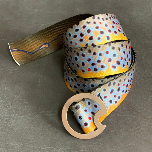 BROWN TROUT BELT - REVERSIBLE (BROWN BUCKLE)