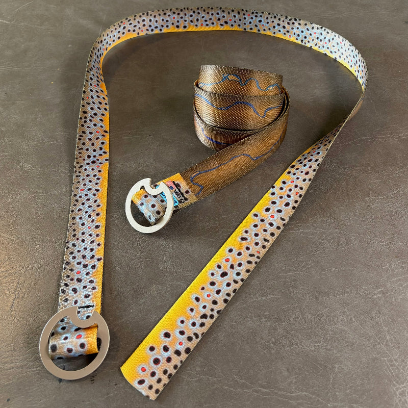 BROWN TROUT BELT - REVERSIBLE (BROWN BUCKLE)