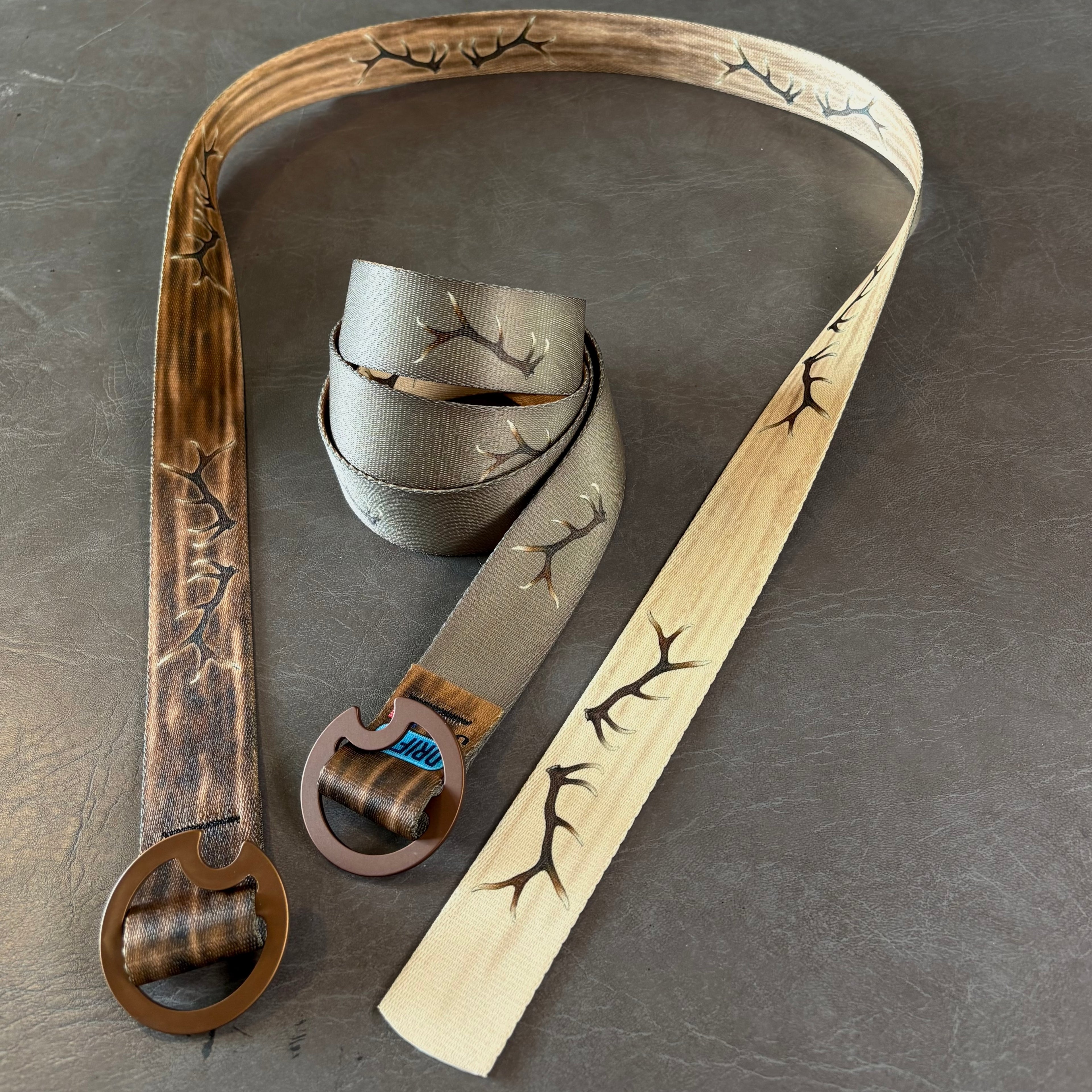 ELK ANTLER REVERSIBLE BELT
