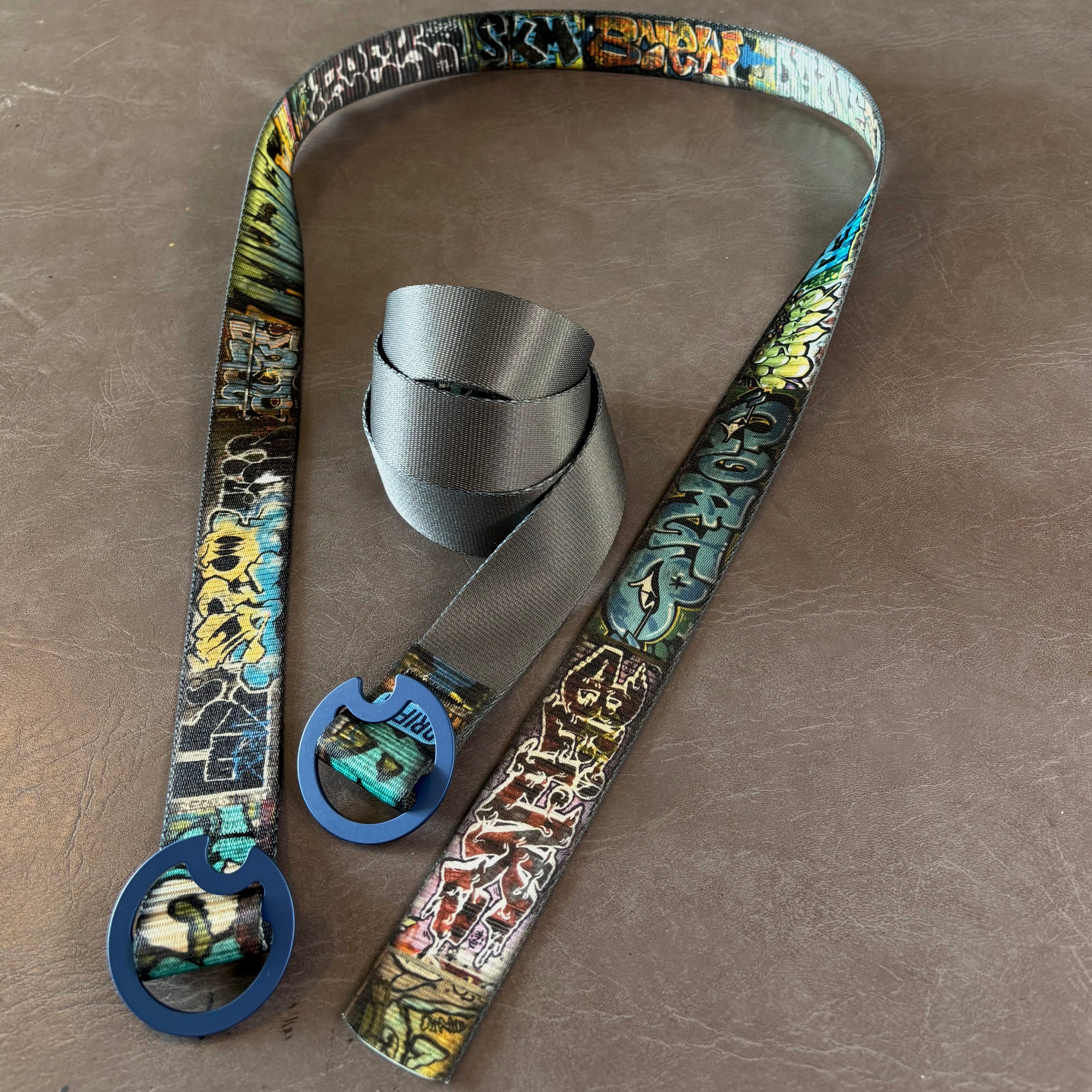 GRAFFITI GRAY REVERSIBLE BELT