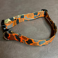 DOG COLLAR - BLAZE ORANGE DUCK CAMO M/L