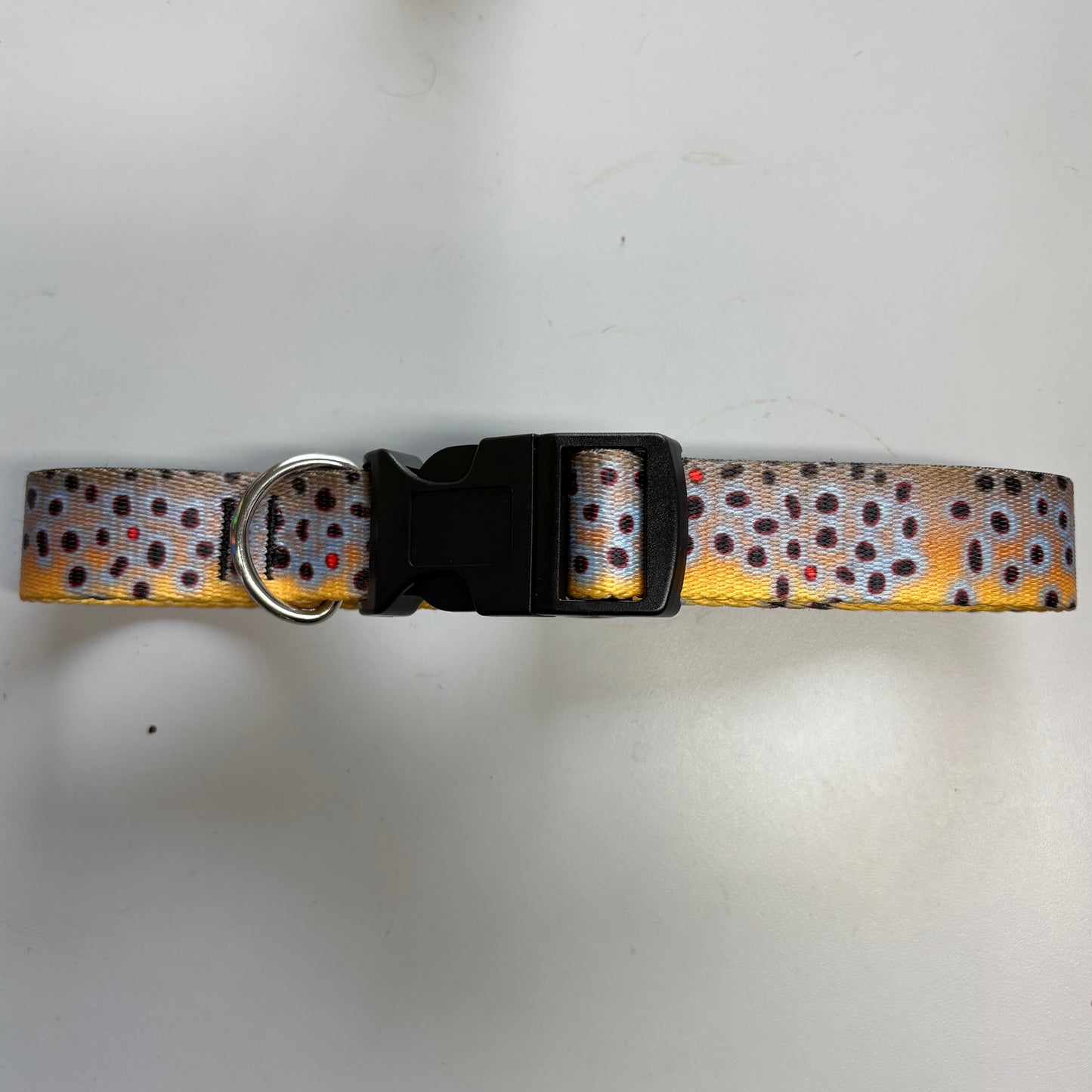 DOG COLLAR - BROWN TROUT M/L