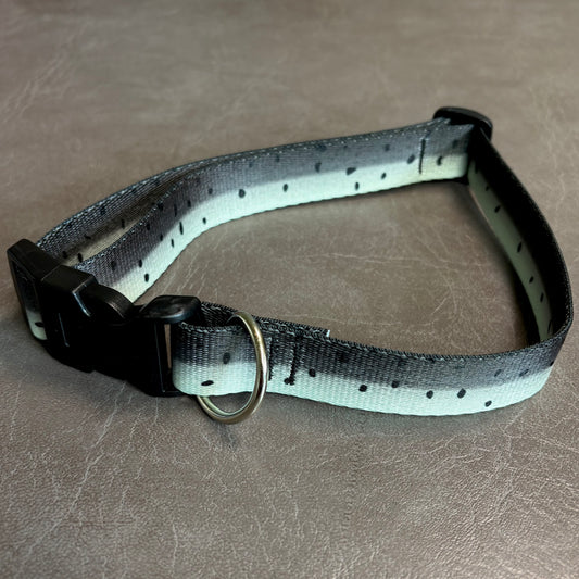 DOG COLLAR - CHROME STEELHEAD M/L