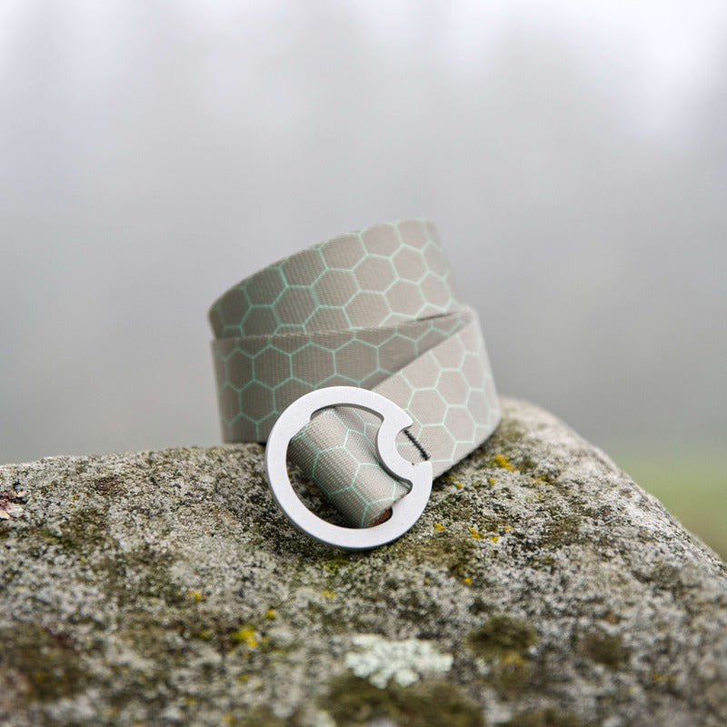 GRAY TEAL HEX BELT