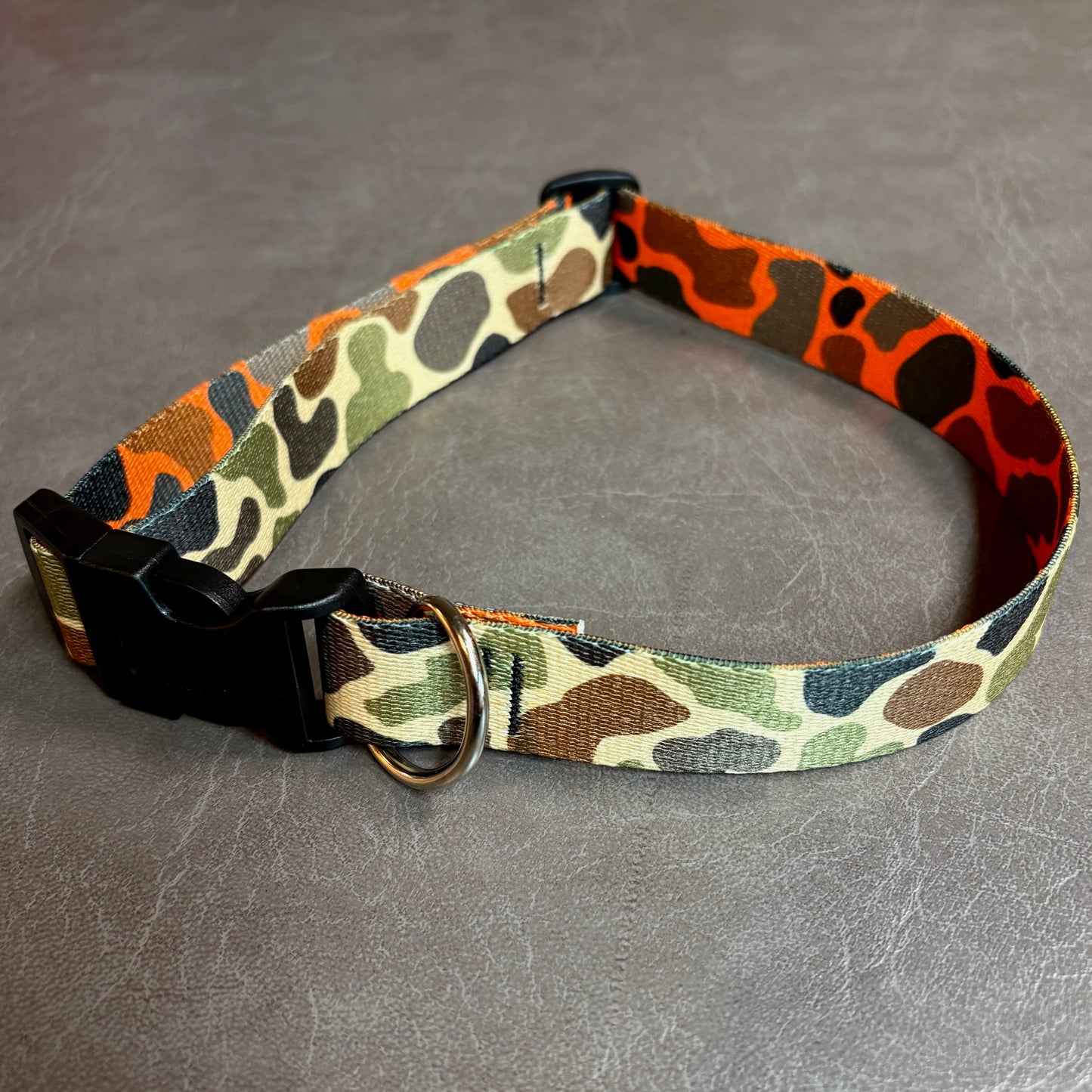 DOG COLLAR - OLD SCHOOL DUCK CAMO M/L