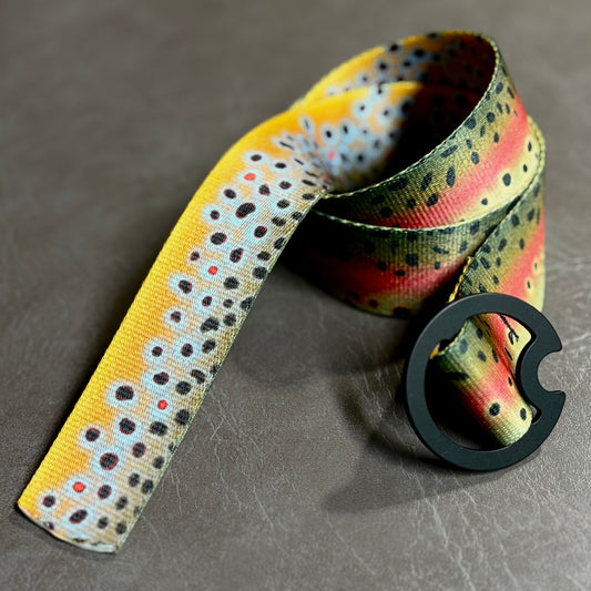 LIMITED EDITION RAINBOW/BROWN TROUT BELT - REVERSIBLE